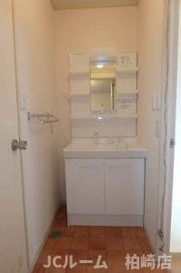 柏崎市常盤台のアパートの洗面所
