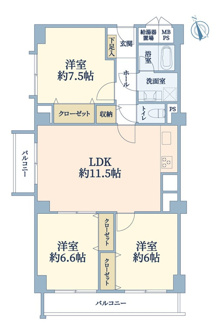 【間取り】 | 千里泉ヶ丘スカイハイツ1号棟