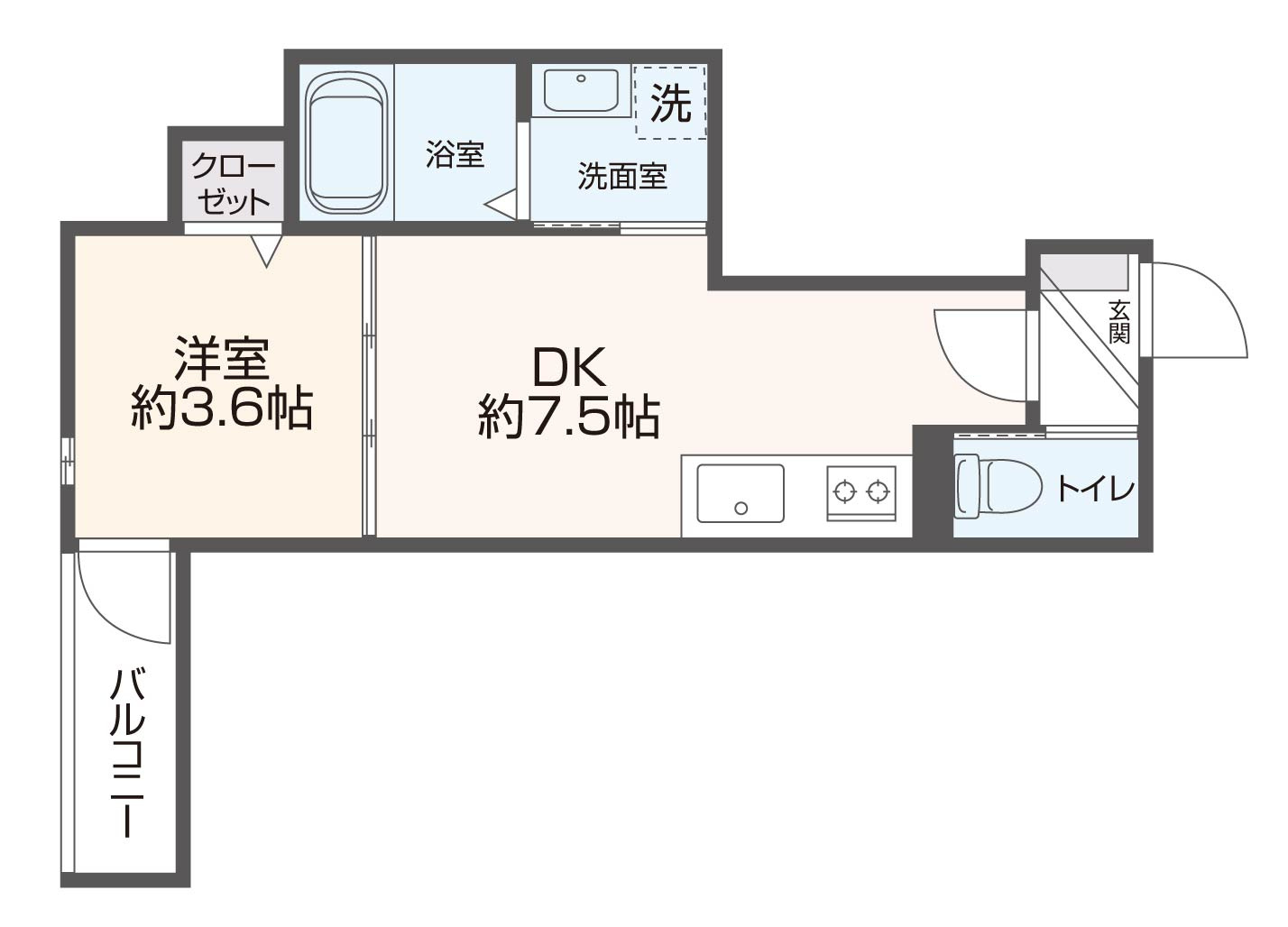Veil Maison近大前の間取り