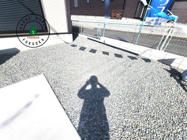 福岡市早良区重留2丁目第2-2棟(2号棟)の庭|お庭で自由な時間を過ごせます。