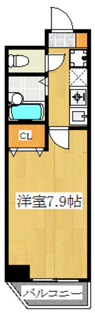 クレセント小台の間取り|設備充実の１Kタイプ☆