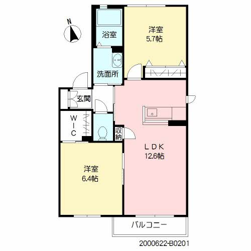 ボヌールK　B棟の間取り