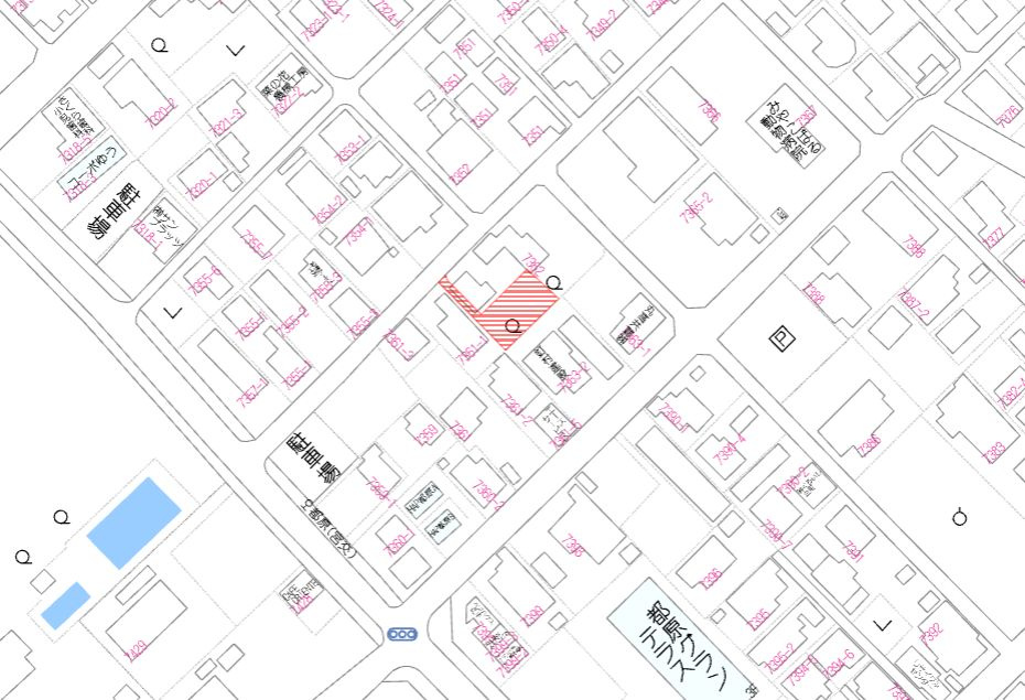 都城市都原町の売地の土地図