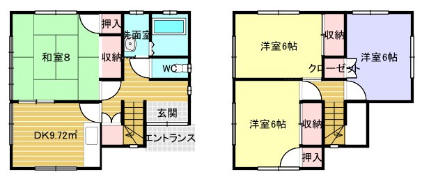 古河市桜町の間取り|4DK収納充実！