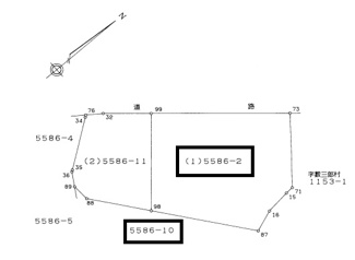 【土地図】 | 東岐波字波馬田5586（168坪）資材置き場
