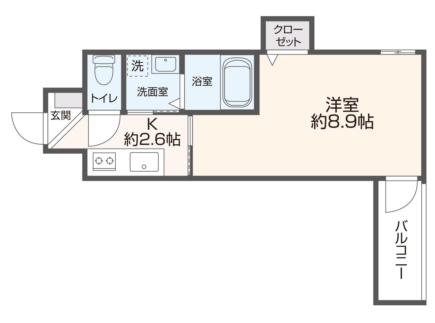 Veil Maison近大前の間取り