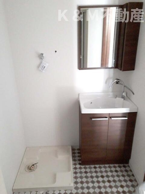 Ｌａ　ｖｉｅ　ＡＫＥＨＡＲＡの洗面所|スペースが確保できる洗面所です