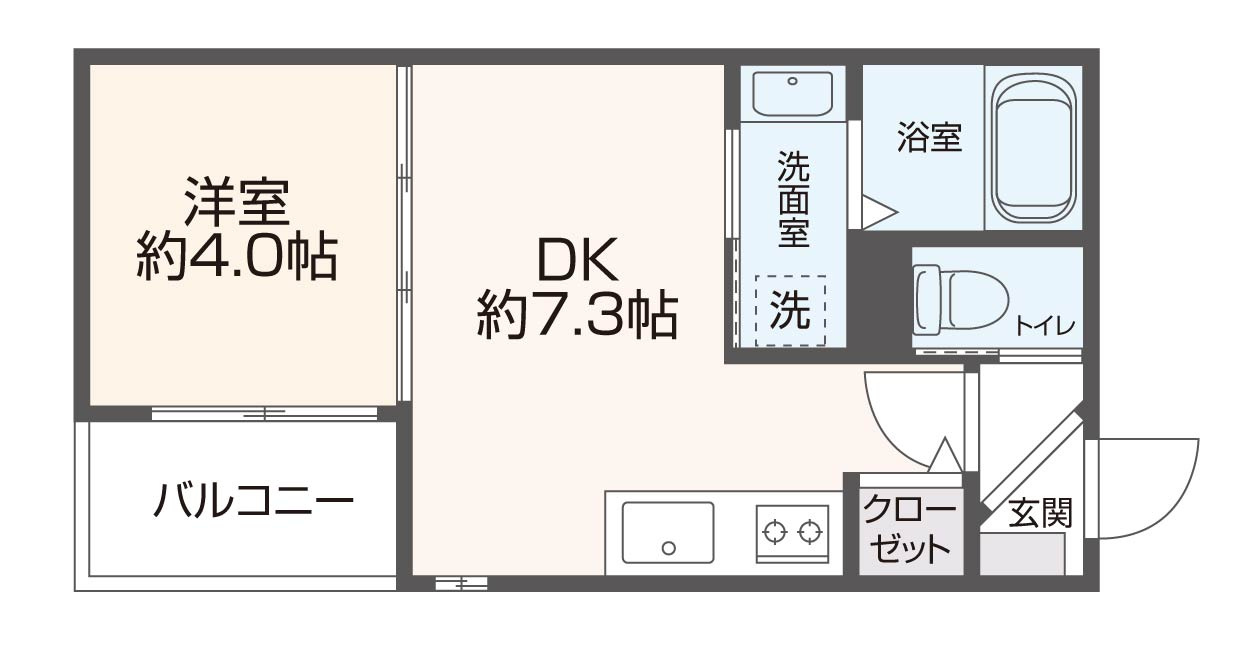 Veil Maison近大前の間取り