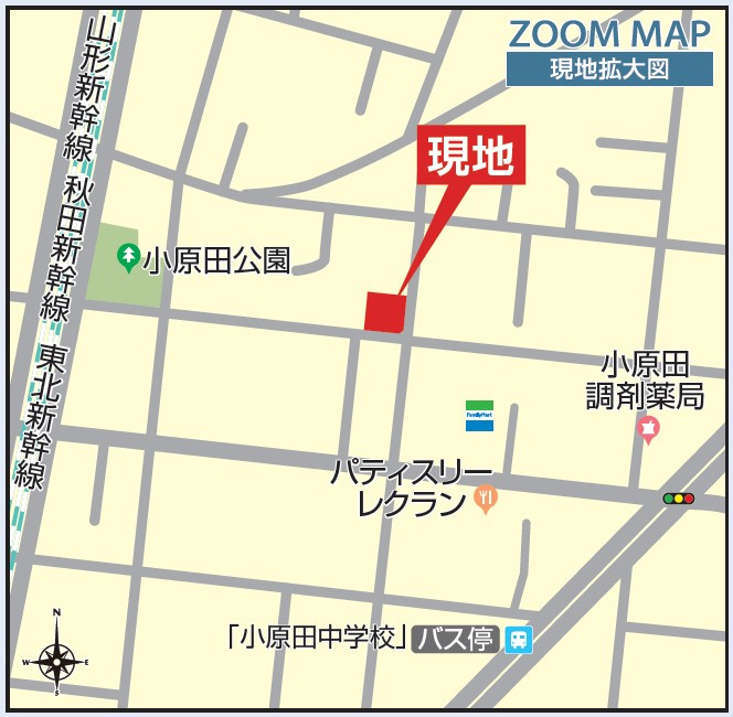 新築戸建・新築建売　郡山市小原田二丁目【繰り返す地震に強い】小原田小・小原田中の地図