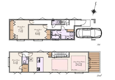【居間・リビング】 | 【現地内覧会】目黒区上目黒5丁目　新築戸建　19390万円