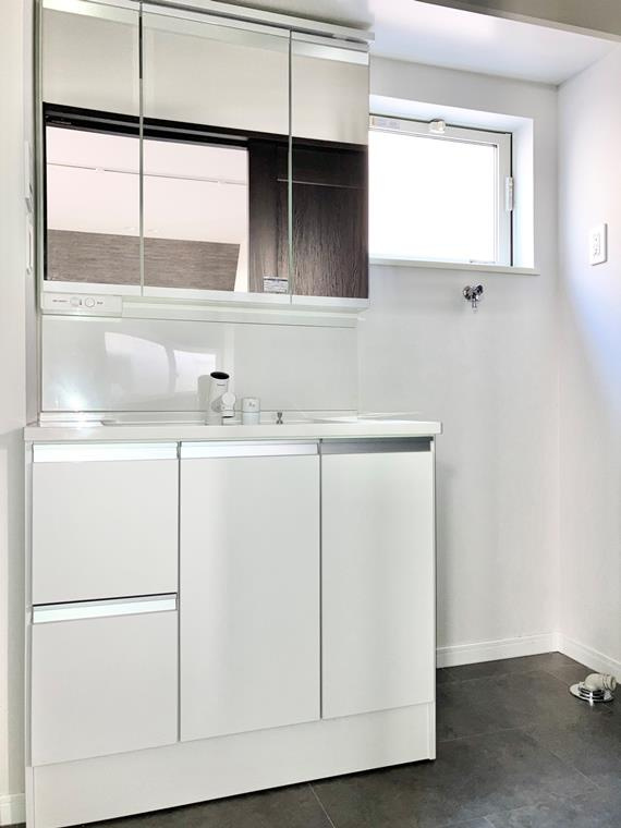 桃井戸建の洗面所