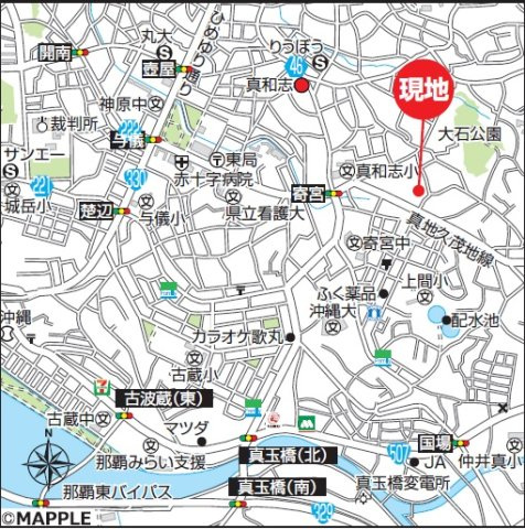 那覇市識名（全2棟）ラストA号棟の地図|地図♪