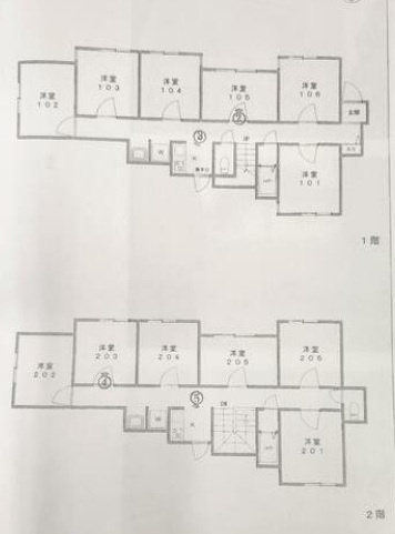板橋区赤塚４丁目の一棟アパートの間取り