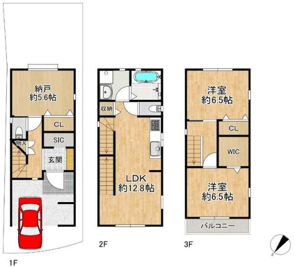 堺市中区辻之の間取り