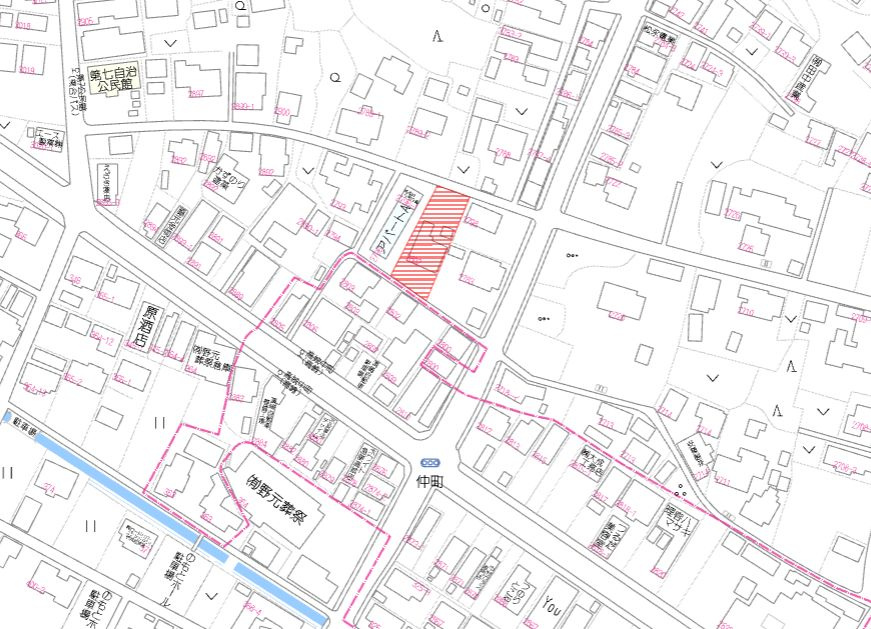 都城市高城町穂満坊の売地の土地図
