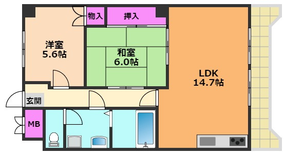 【間取り】 | ウエストハイツP1