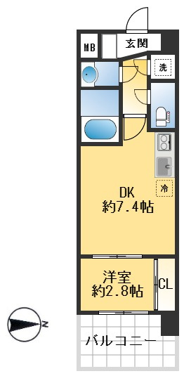 セレニテ江坂ミラクの間取り
