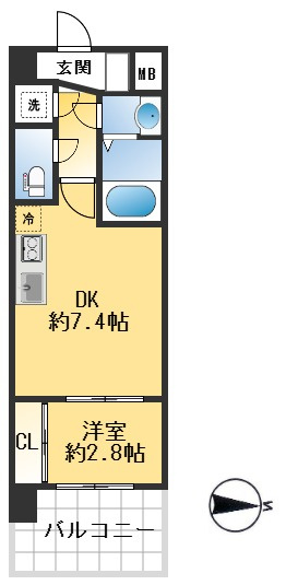 セレニテ江坂ミラクの間取り