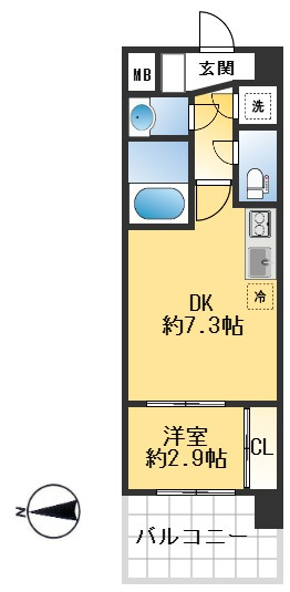 セレニテ江坂ミラクの間取り