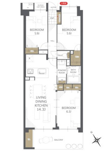 【間取り】コスモ浦和埼大通り弐番館 