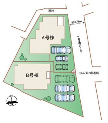 【区画図】 | 那覇市識名（全2棟）B号棟 | B号棟　