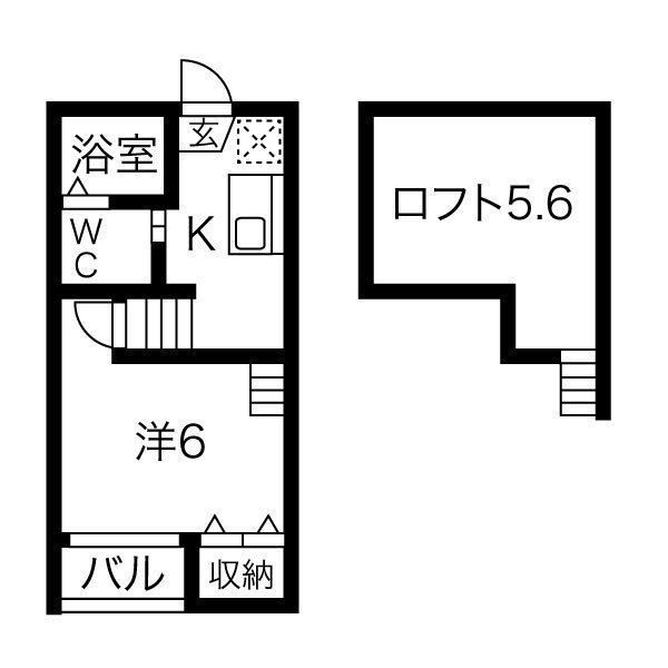 コーエイⅡ　名古屋市賃貸　仲介手数料無料の間取り