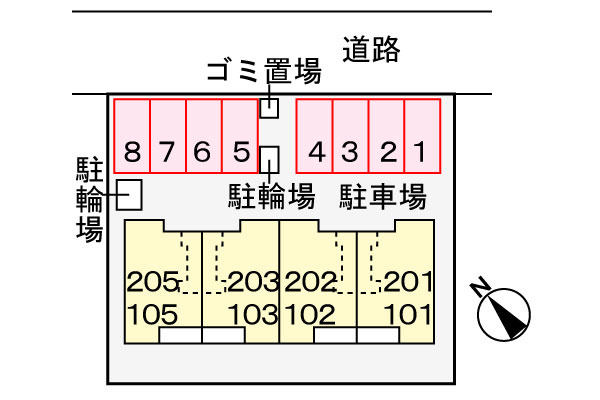 ルピナスの区画図