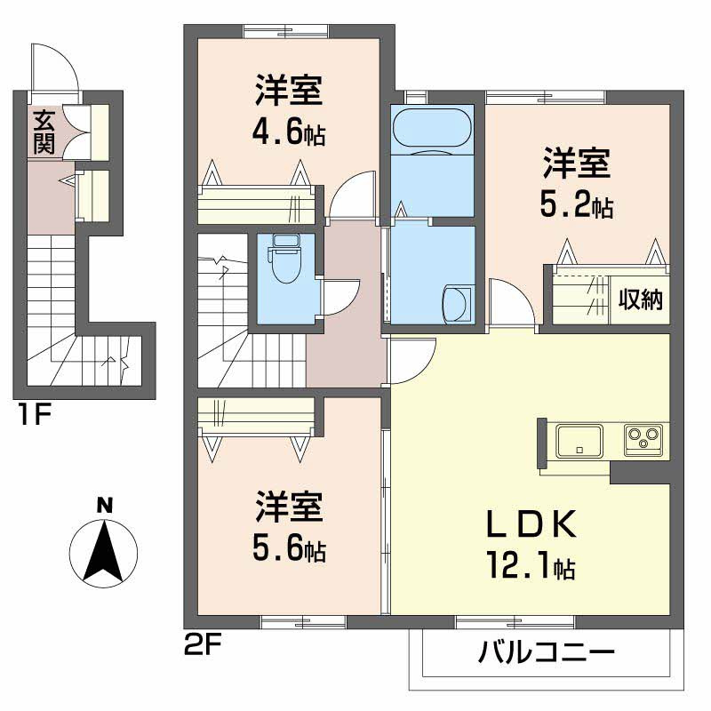 シャーメゾン・ル・プレ A棟の間取り