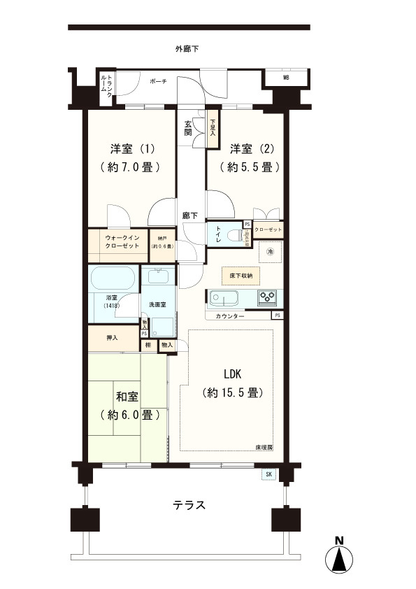 オーベル練馬センティアの間取り