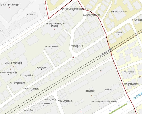 神戸市東灘区森北町4丁目　中古戸建の地図