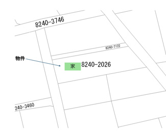 【土地図】 | 【北杜市大泉町西井出】東西に広い土地