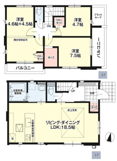 【間取り】 | 【仲介手数料無料！！】八王子市鹿島　新築戸建て（全2棟）2号棟　5698万円 | 2号棟間取図