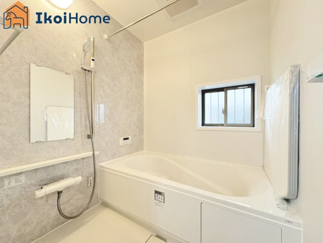 明石市二見町東二見全5棟B号棟　新築戸建の浴室|【ホームページに現地動画掲載中】●年中無休：当日予約可●ゆったりご入浴いただける約1坪タイプの浴室