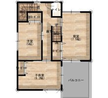 高知市薊野東町 3号地 -建築条件付き-売土地の参考プラン|２F