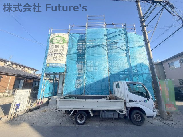 吉川市平沼1丁目　新築戸建　全2棟　A号棟の外観|現地の写真になります。