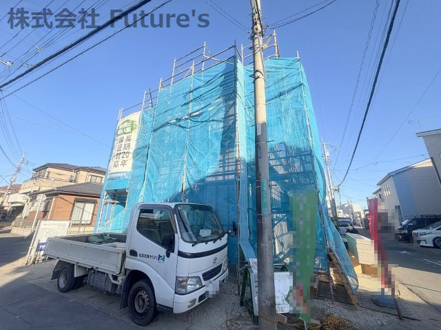 吉川市平沼1丁目　新築戸建　全2棟　A号棟の外観|現地の写真になります。