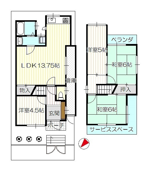 ◆３沿線利用可能◆周辺環境充実◆閑静な住宅街◆伏見区桃山町山ノ下の間取り