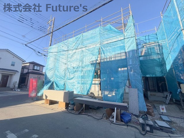 吉川市平沼1丁目　新築戸建　全2棟　B号棟の外観|現地の写真になります。