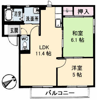 【間取り】 | グレイス光A棟