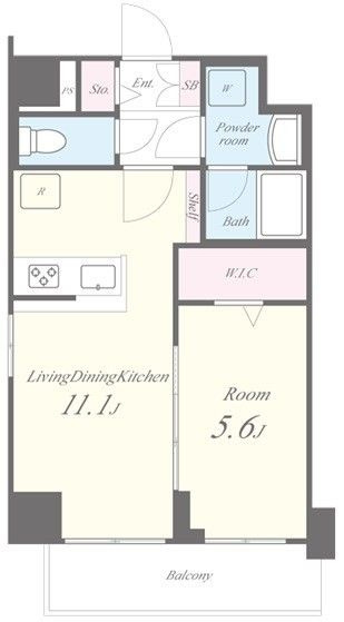 イート　アパートメント　ヴェリタスの間取り