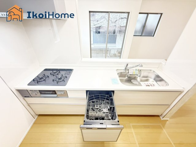 明石市二見町東二見全5棟E号棟　新築戸建のキッチン|【ホームページに現地動画掲載中】●年中無休：当日予約可●カップボードのご依頼可能！