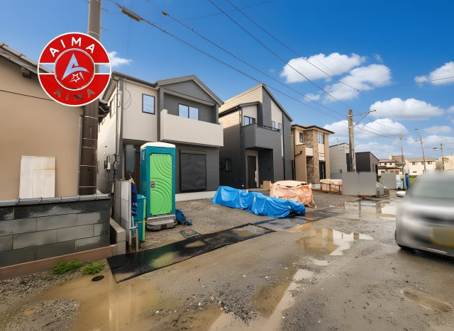 糸島市前原北2丁目第1-3棟（1号棟）の前面道路含む現地写真|見学の時間などお気軽にお問い合わせ下さい。