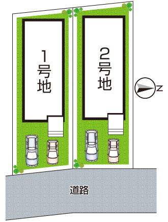 宝塚市高司　新築一戸建ての区画図|全2区画