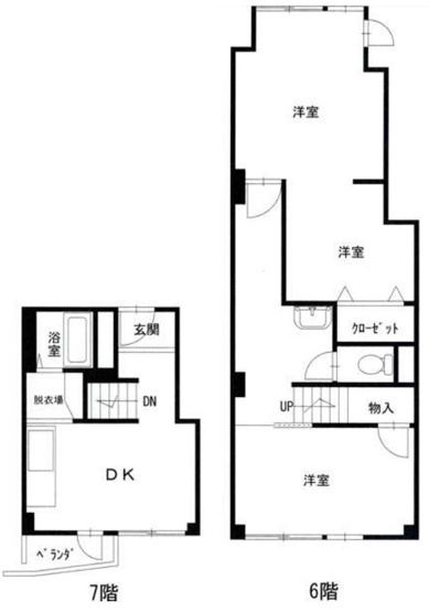 【間取り】 | 塚本南コーポ | ※間取図は反転タイプ・オーナーチェンジ物件