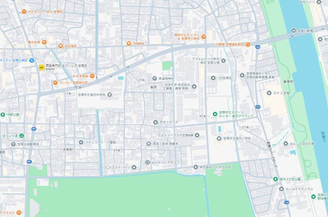 宝塚市高司　新築一戸建ての地図