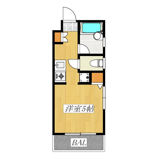 アヴェール赤羽の間取り|5帖の1R☆