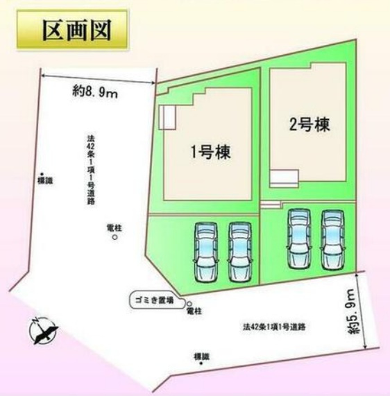 神戸市垂水区神陵台9丁目の区画図