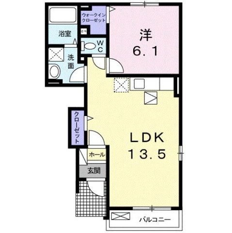 ラフィネ　メゾンＢの間取り