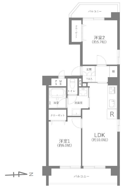 トーア東尾久マンションの間取り|お客さまが安心して物件探しをできる空間を目指しています！安心・信頼がモットーのお住まいの情報館『クランディア』へ！