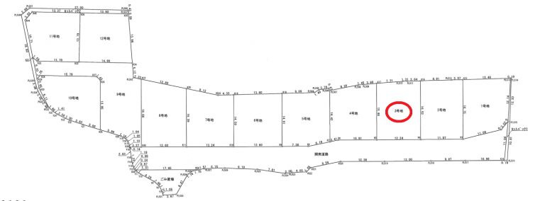 久留米市上津町　売り土地【3号地】の区画図